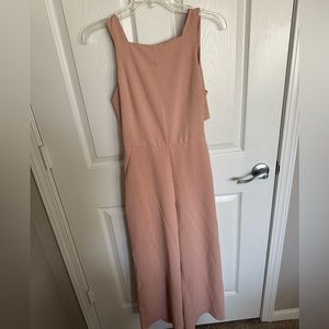 Neutral boutique jumpsuit with pockets